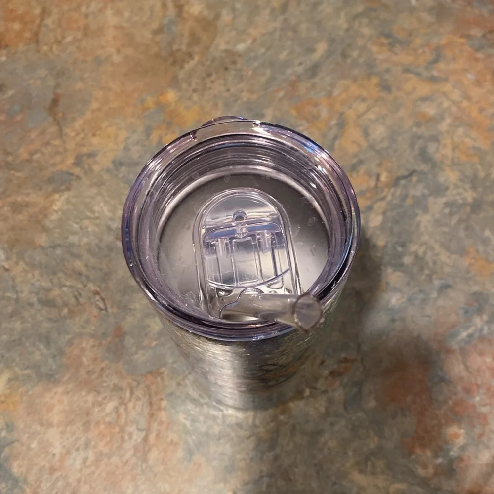 Glittery 'Kind Vibes' Tumbler with Straw